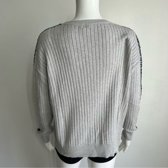 One Grey Day Cotton Cashmere Crew Sweater - S - Picture 2 of 7